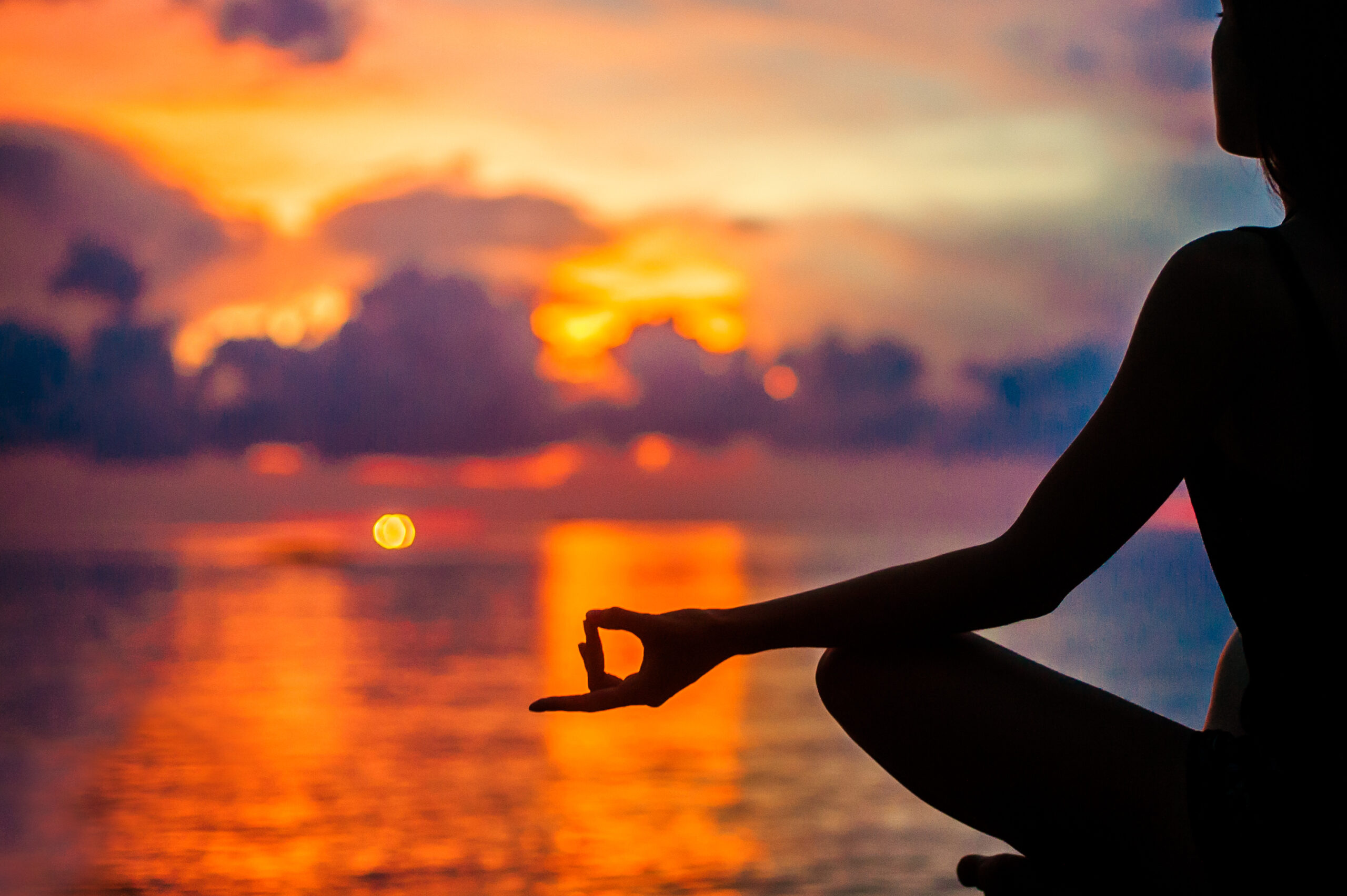 Yoga at sunset